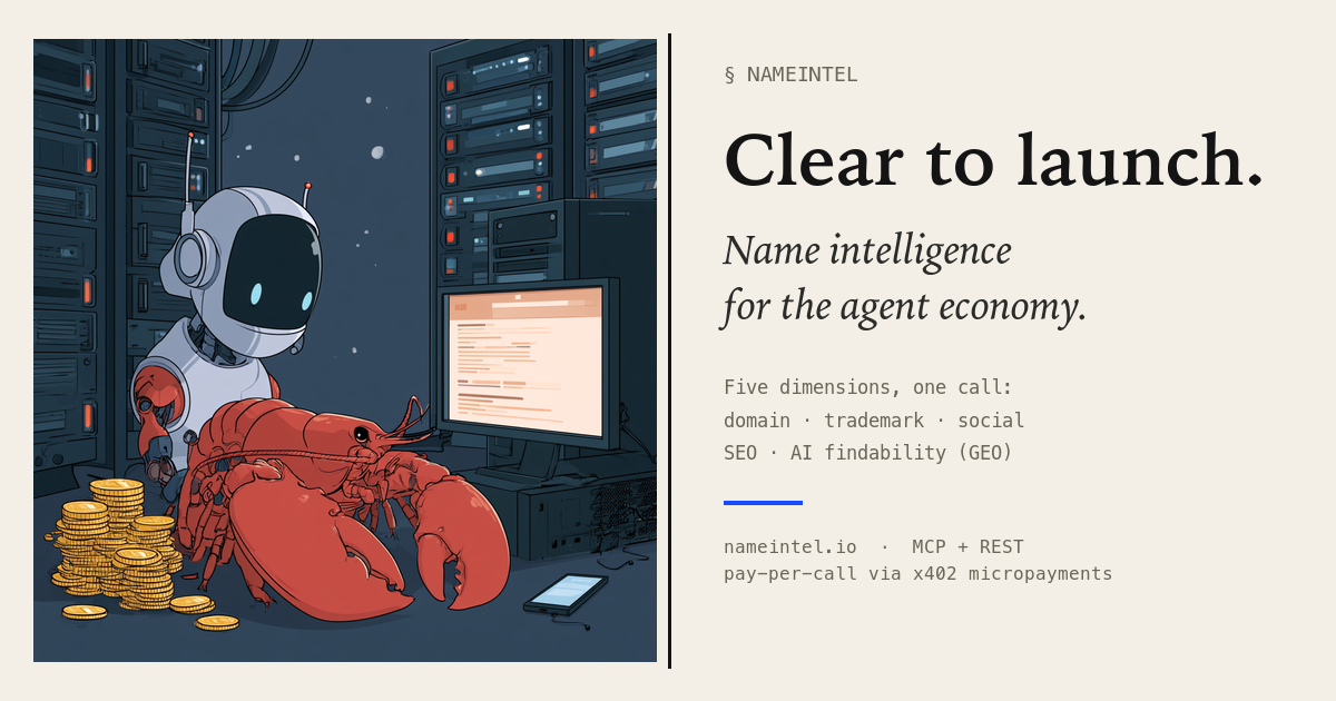 NameIntel — Day 18 build card