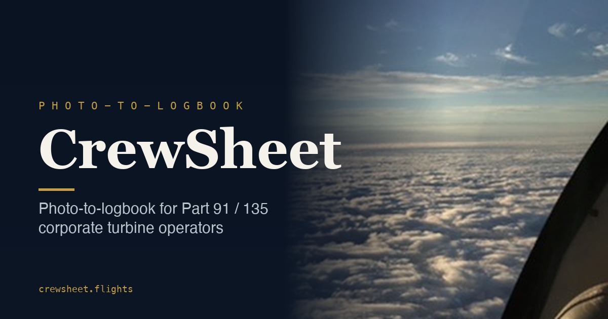 CrewSheet — Day 20 build card